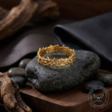Stylish Thorn Hollow Stainless Steel Simple Ring