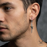 Stylish Unique Stainless Steel Conch Drop Earrings | Gthic.com