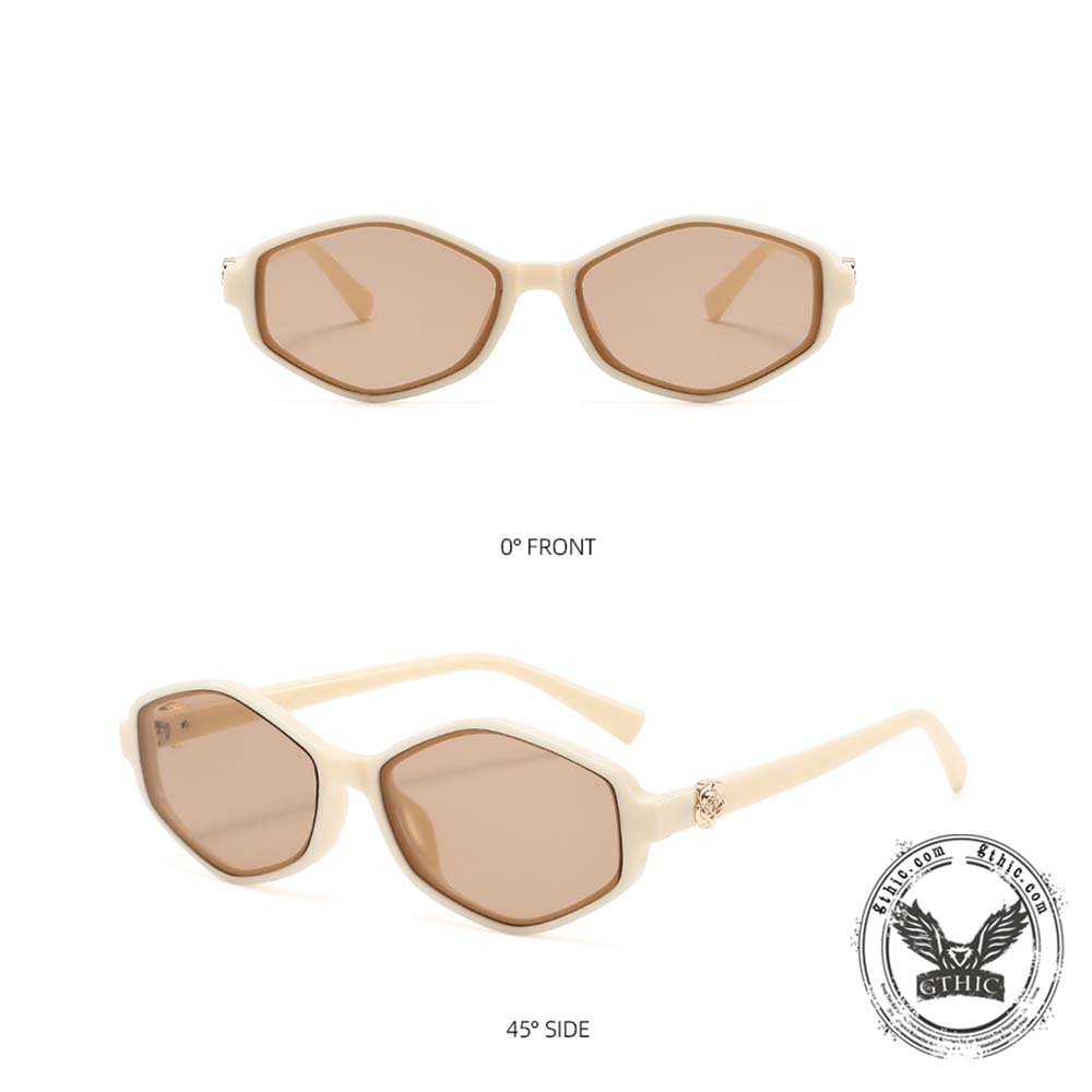 Stylish Versatile Polygonal Gradient PC Sunglasses