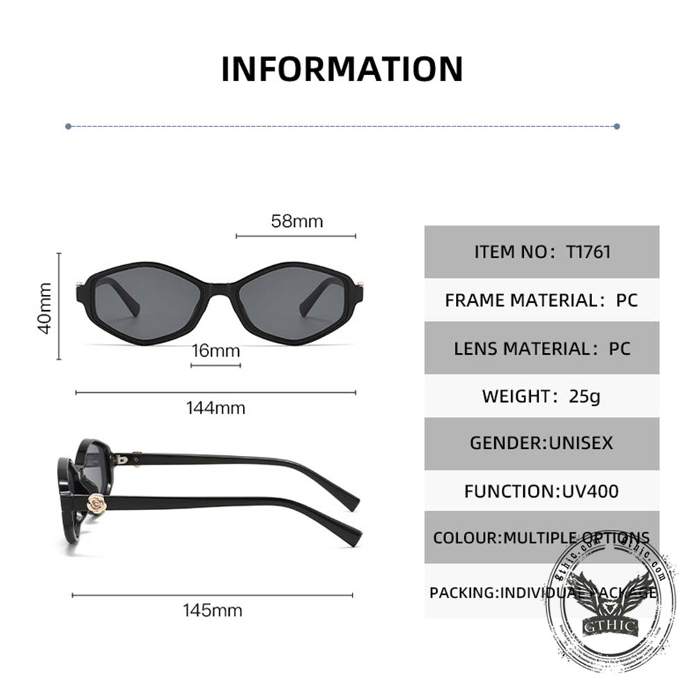 Stylish Versatile Polygonal Gradient PC Sunglasses