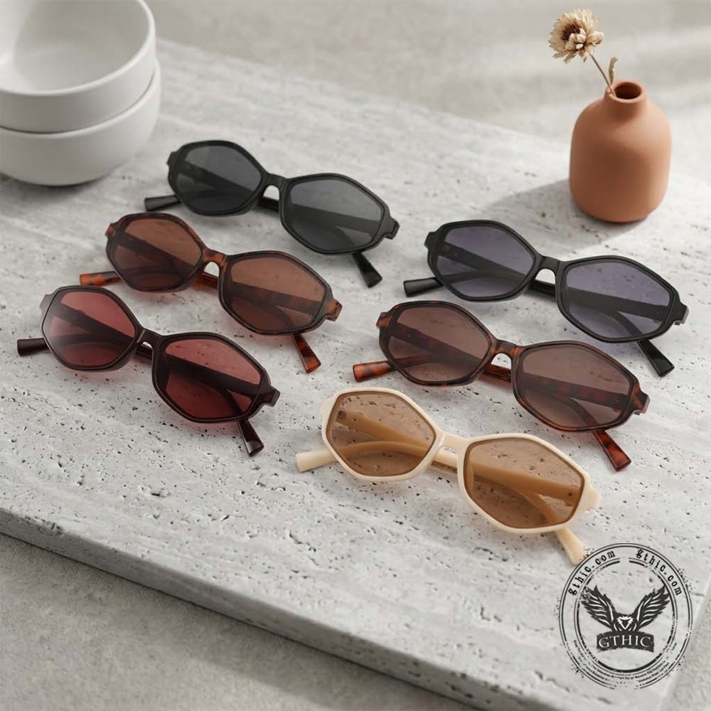 Stylish Versatile Polygonal Gradient PC Sunglasses | Gthic.com