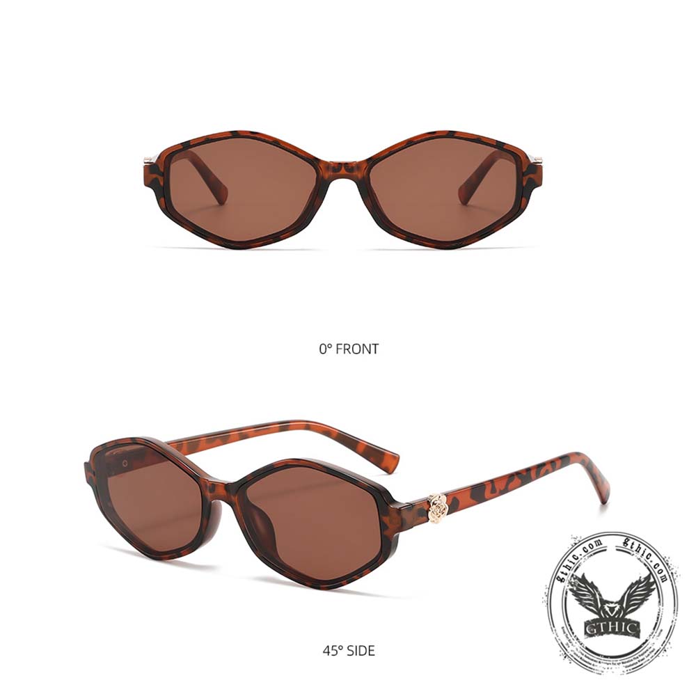 Stylish Versatile Polygonal Gradient PC Sunglasses