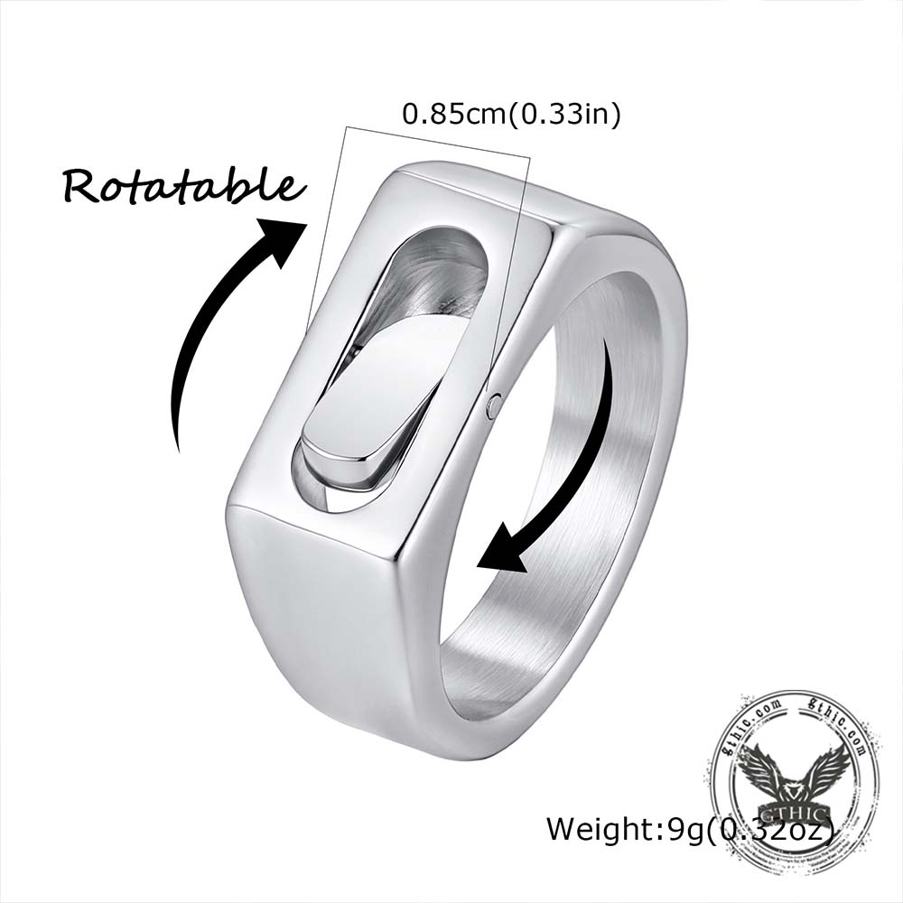 Stylsh Versatile Stainless Steel Spinner Ring