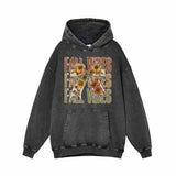 Sun Flower Bow Vintage Washed Hoodie Sweatshirt