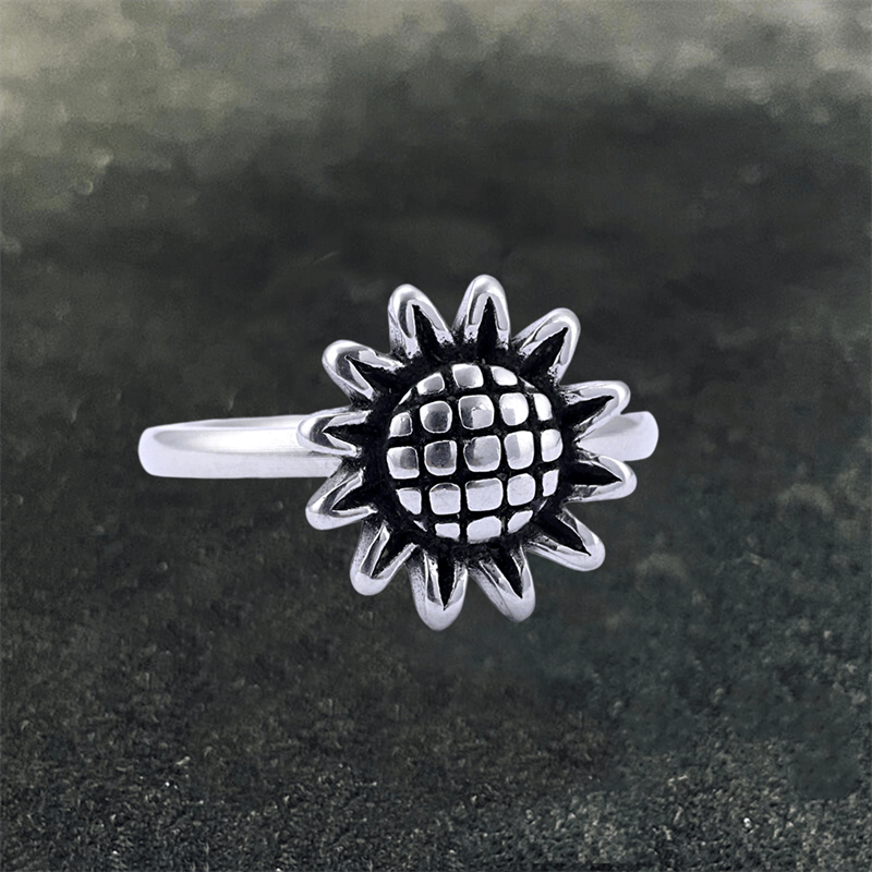 Sunflower Design Stainless Steel Ring GTHIC