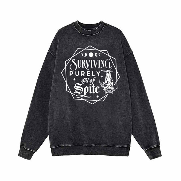 Survival Purely Out Of Spite Bat Pattern Sweatshirt 01 | Gthic.com