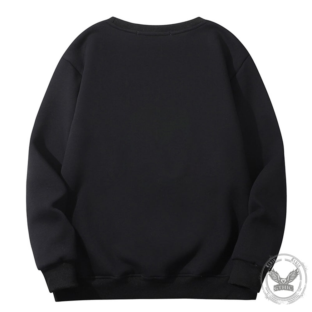 Solid Color Colorful Crew Collar Sweatshirt