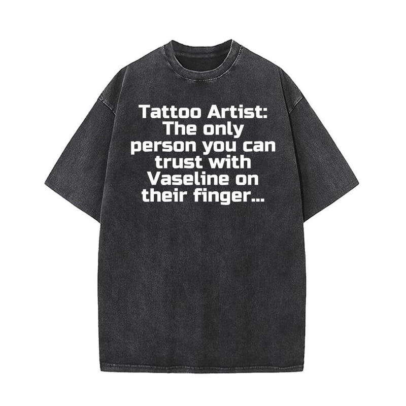 Tattoo Artist Print Vintage Washed T-shirt | Gthic.com