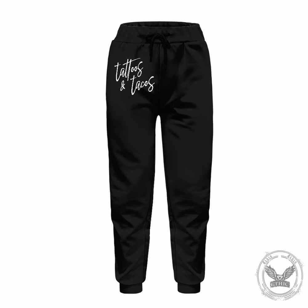 Tattoos And Tacos Casual Elastic Drawstring Pants