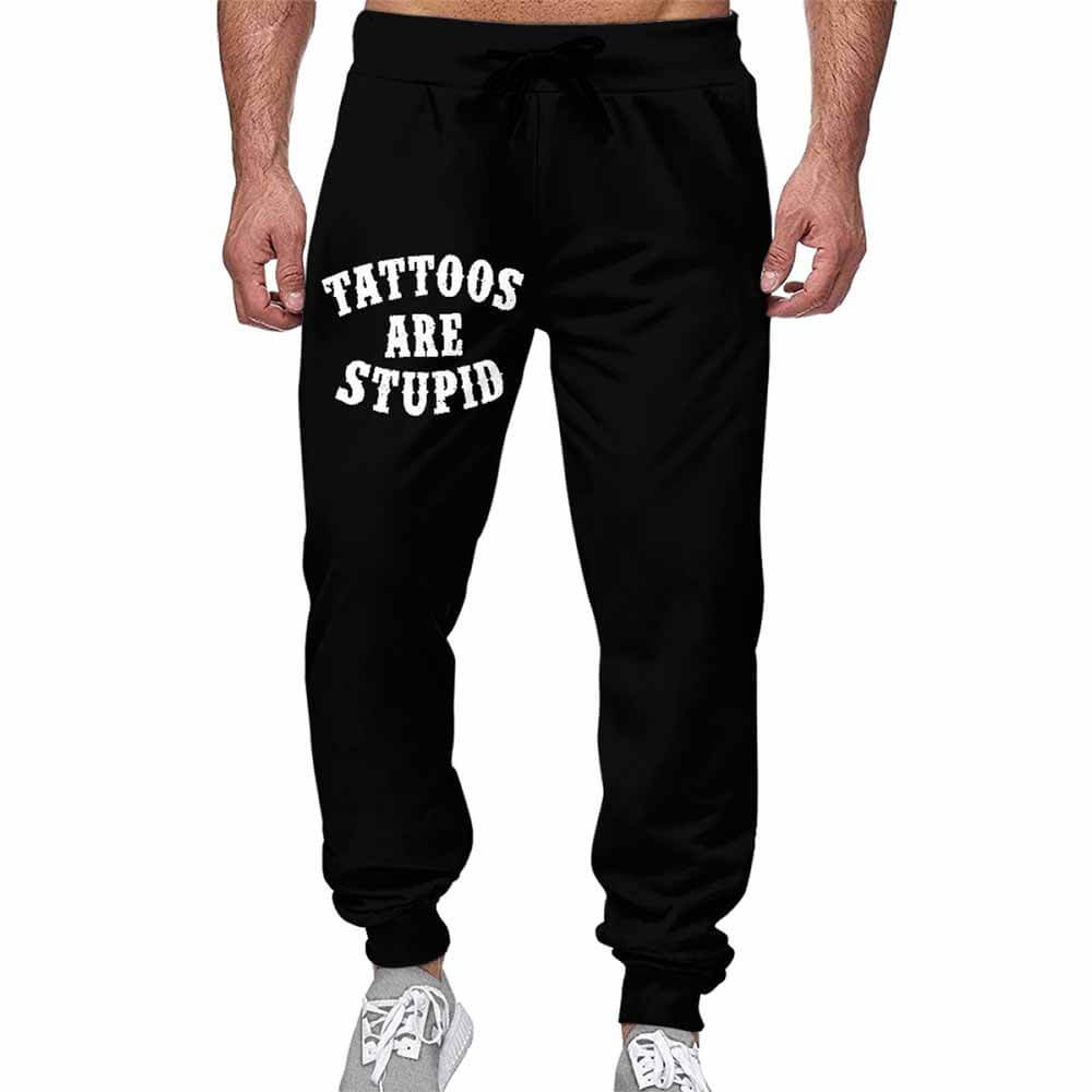 Tattoos Are Stupid Casual Elastic Drawstring Pants 01 | Gthic.com