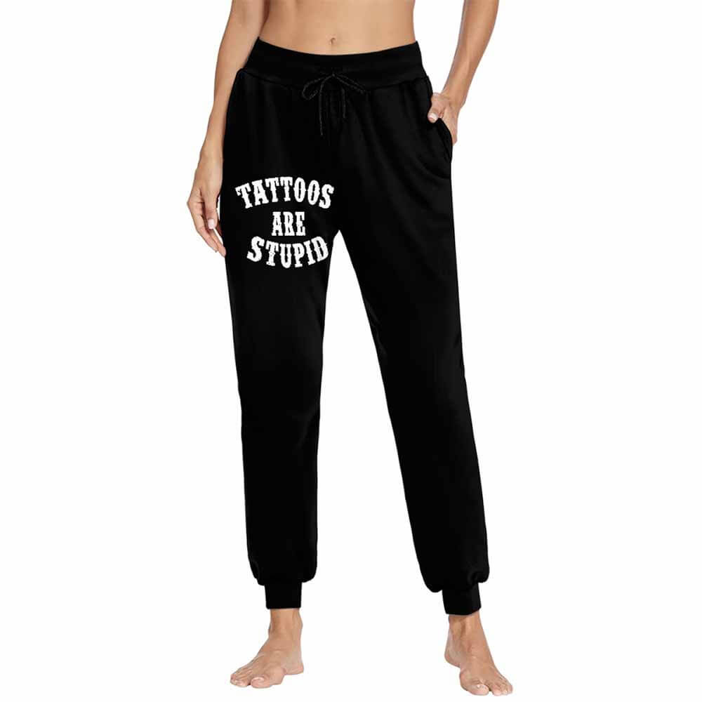 Tattoos Are Stupid Casual Elastic Drawstring Pants 03 | Gthic.com