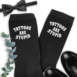 Tattoos Are Stupid Print Cotton Socks 01 | Gthic.com