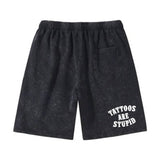 Tattoos Are Stupid Vintage Washed Casual Shorts | Gthic.com