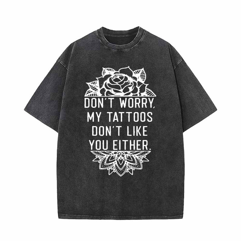 Tattoos Saying With Flower T-shirt Vest Top | Gthic.com