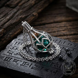 Teardrop Cage Cremation Urn Stainless Steel Necklace | Gthic.com