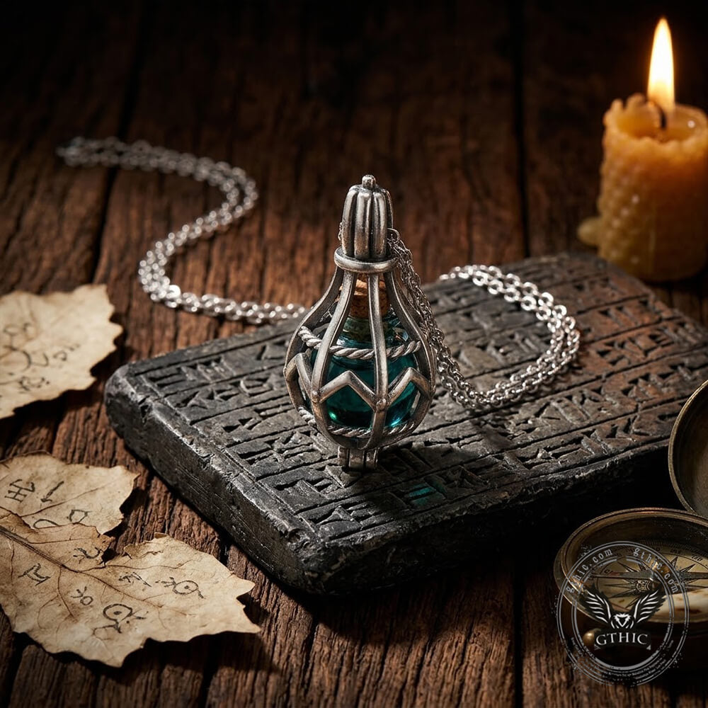 Teardrop Cage Cremation Urn Stainless Steel Necklace
