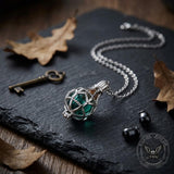 Teardrop Cage Cremation Urn Stainless Steel Necklace