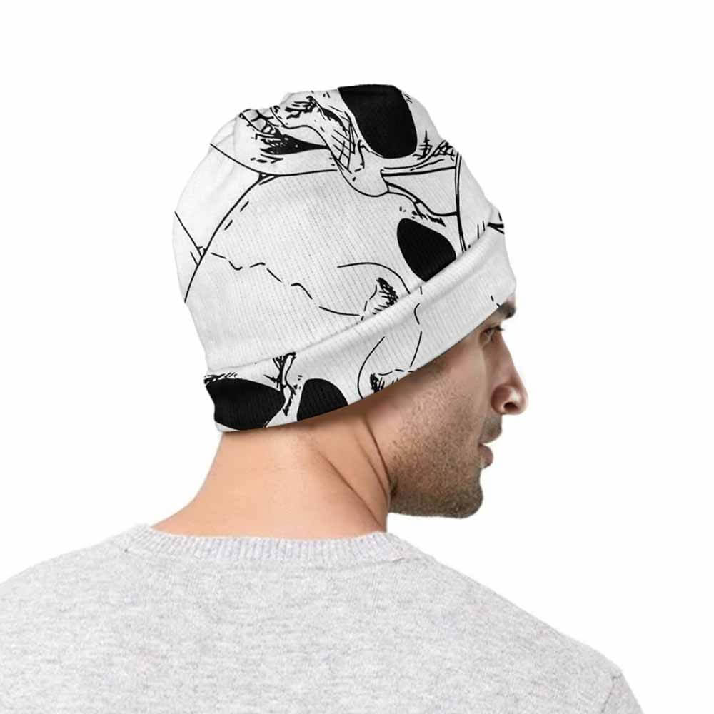 Terrible White Skull Print Warm Knitted Beanies Hat