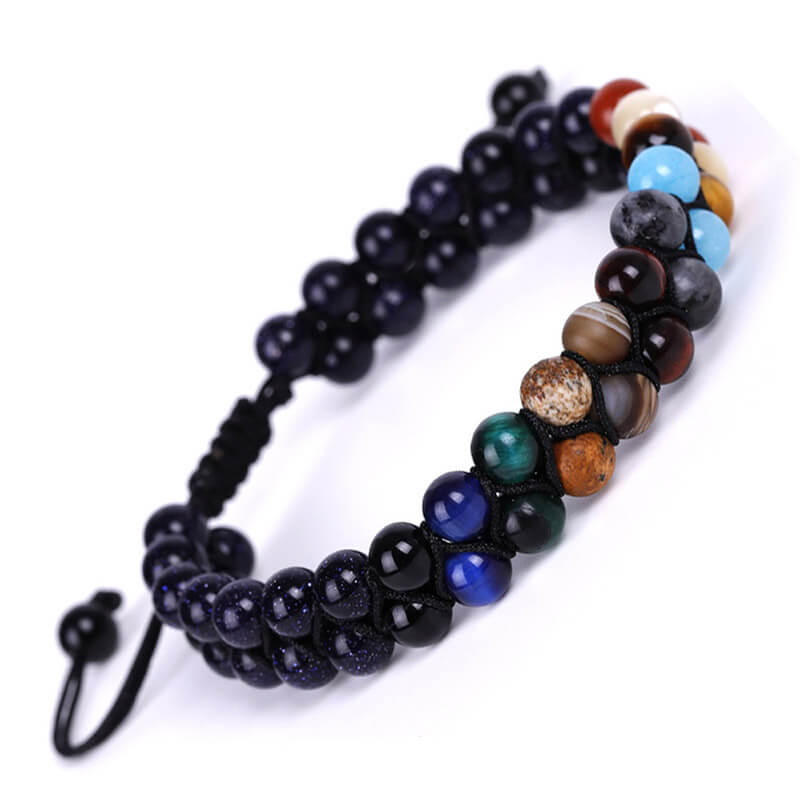 The 8 Planets Natural Stone Beaded Bracelet | Gthic.com