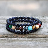 The 8 Planets Natural Stone Beaded Bracelet | Gthic.com