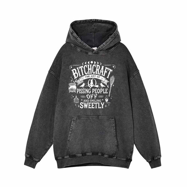 The Art Of Pissing People OFF Vintage Washed Hoodie | Gthic.com