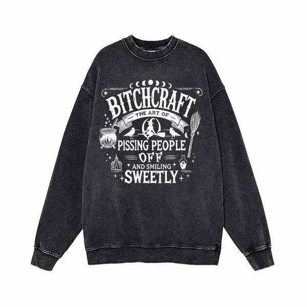 The Art Of Pissing People OFF Vintage Washed Sweatshirt | Gthic.com