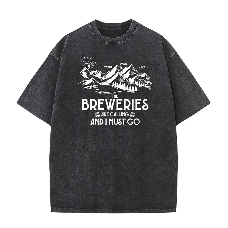 The Breweries Are Calling And I Must Go Short Sleeve T-shirt | Gthic.com