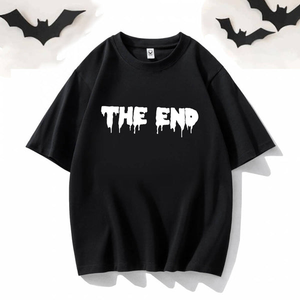The End Print Crew Neck Short Sleeve T-shirt | Gthic.com