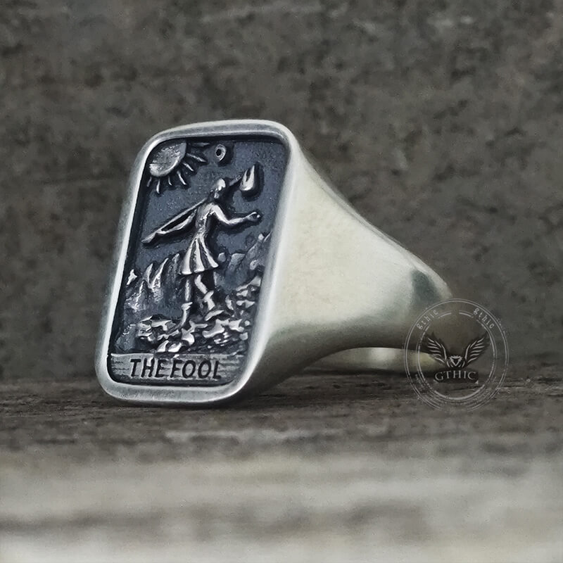 The Fool Tarot Card Sterling Silver Ring | Gthic.com
