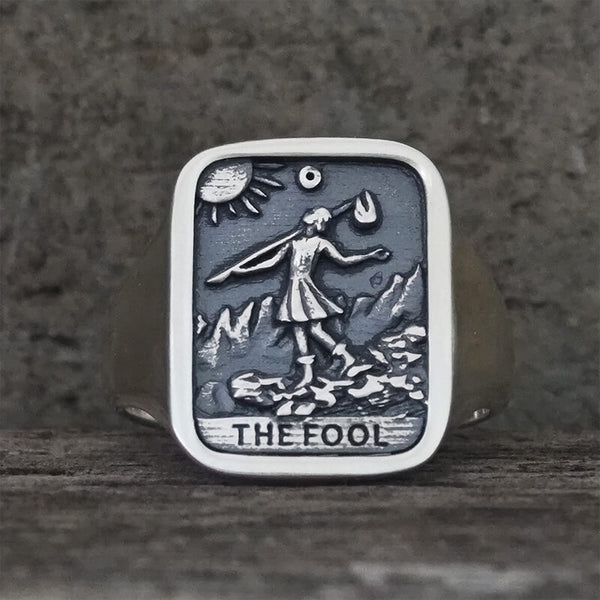 The Fool Tarot Card Sterling Silver Ring | Gthic.com