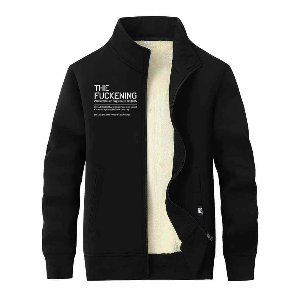 The Fuckening Stand Collar Zip Fleece Cardigan | Gthic.com