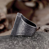 The Gate of Heaven Stainless Steel Cross Ring | Gthic.com