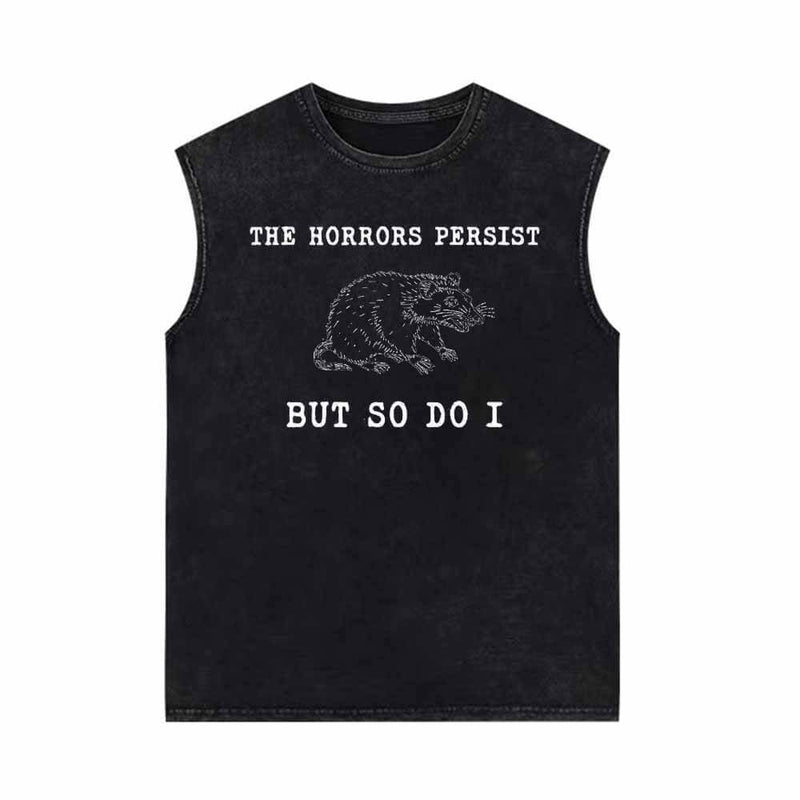 The Horrors Persist Rat Vintage Washed Vest Top 01 | Gthic.com