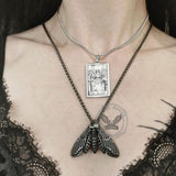 The Lovers Tarot Card Stainless Steel Necklace