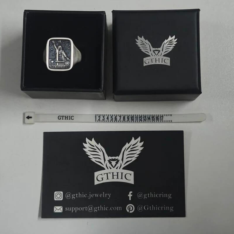 The Magician Tarot Card Sterling Silver Ring