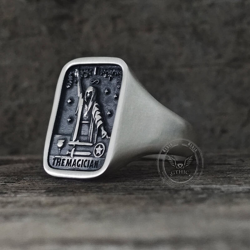 The Magician Tarot Card Sterling Silver Ring | Gthic.com