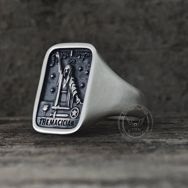 The Magician Tarot Card Sterling Silver Ring | Gthic.com
