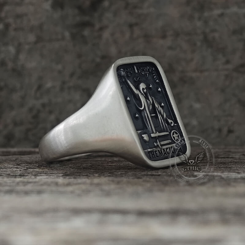 The Magician Tarot Card Sterling Silver Ring | Gthic.com