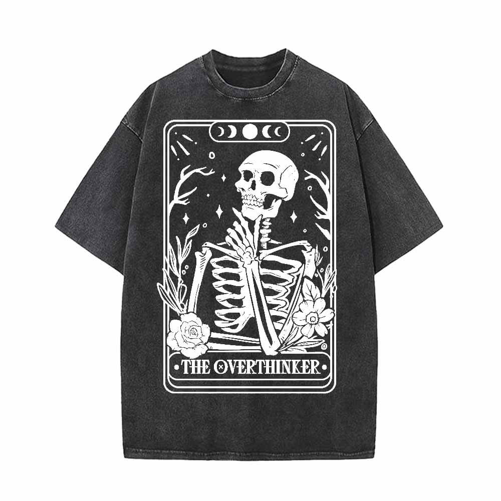 The Overthinker Tarot Card Vintage Washed T-shirt Vest Top | Gthic.com