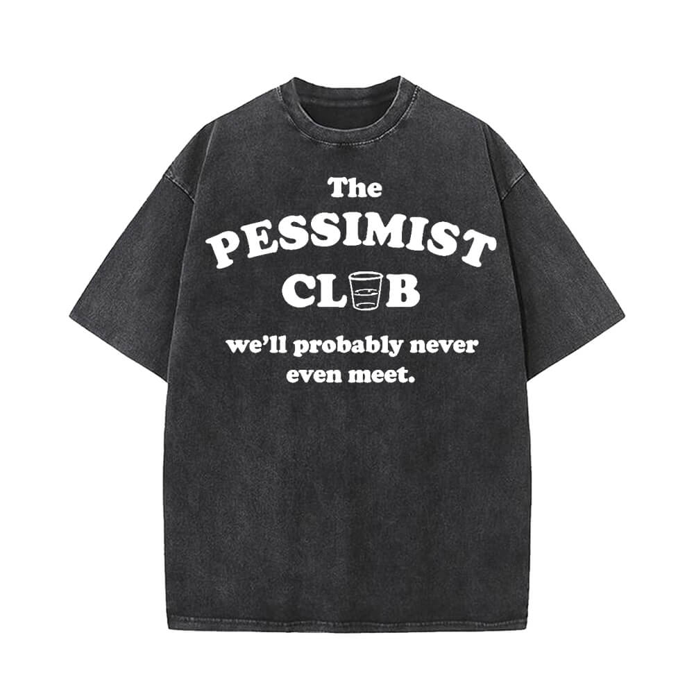 The Pessimist Club Vintage Washed T-shirt Vest Top | Gthic.com