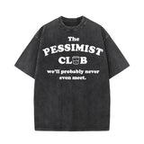 The Pessimist Club Vintage Washed T-shirt Vest Top | Gthic.com
