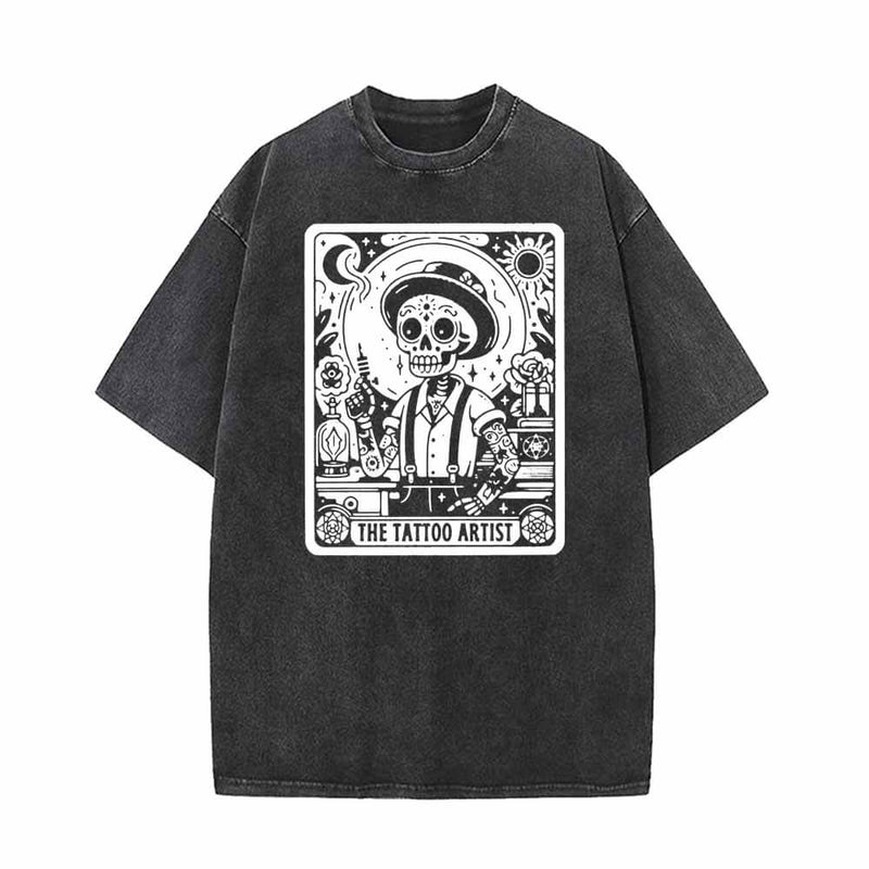 The Skull Tattoo Artist Vintage Washed T-shirt