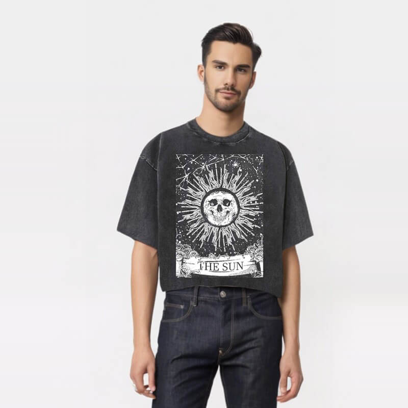 The Sun Print Gothic Skull T-shirt | Gthic.com