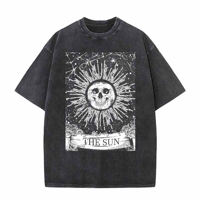 The Sun Print Gothic Skull T-shirt | Gthic.com
