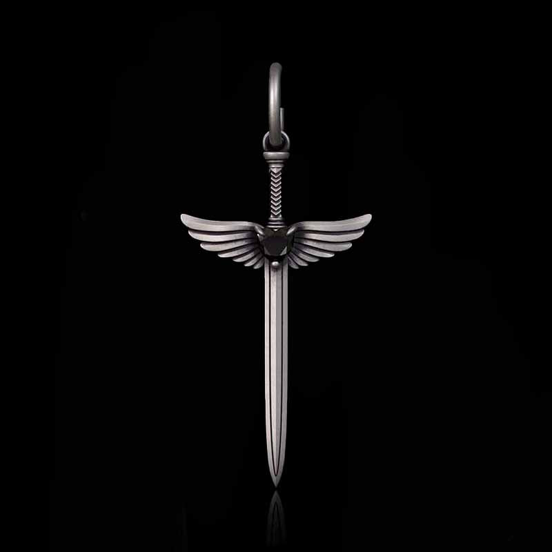 The Sword Of Angels Heart Gem Sterling Silver Earrings