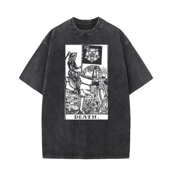 The Tarot Card Death Knight Vintage Washed T-shirt