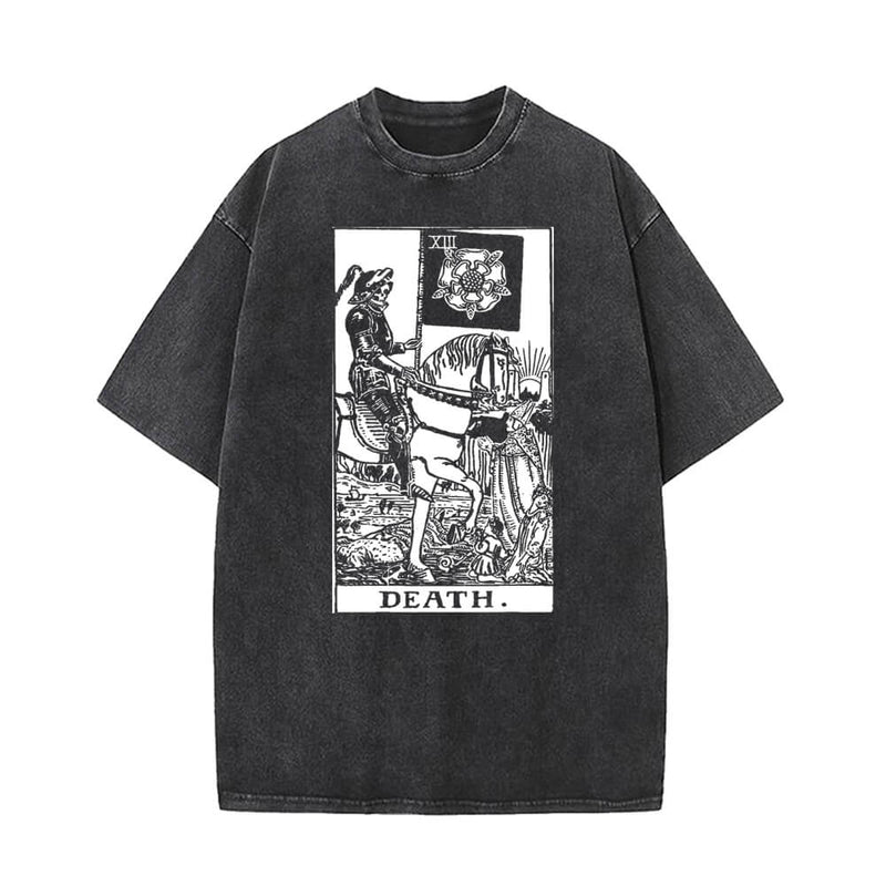 The Tarot Card Death Knight Vintage Washed T-shirt