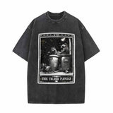 The Trash Panda Tarot Card Vintage Washed T-shirt | Gthic.com