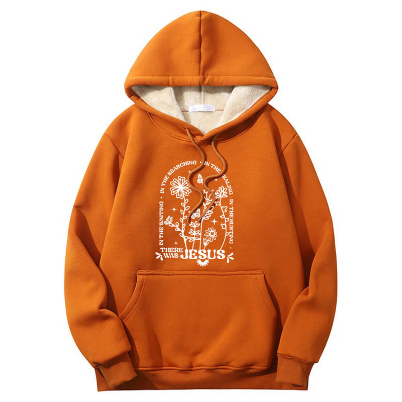 There Was Jesus Flower Crew Collar Hoodie | Gthic.com