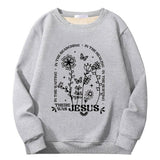 There Was Jesus Flower Crew Collar Sweatshirt